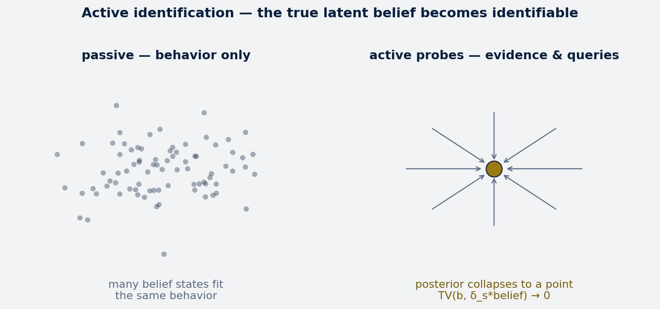 Active identification collapses the posterior
